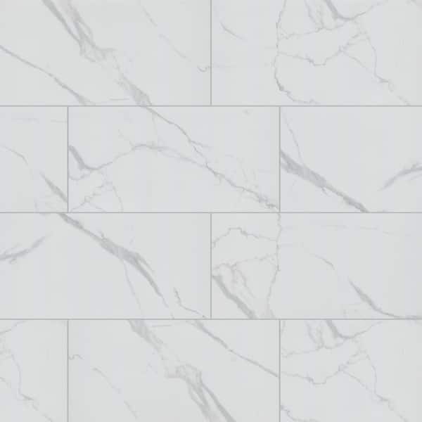 MSI Roman Statuario 12 in. x 24 in. Matte Porcelain Stone Look Floor and Wall Tile (16 sq. ft./Case)
