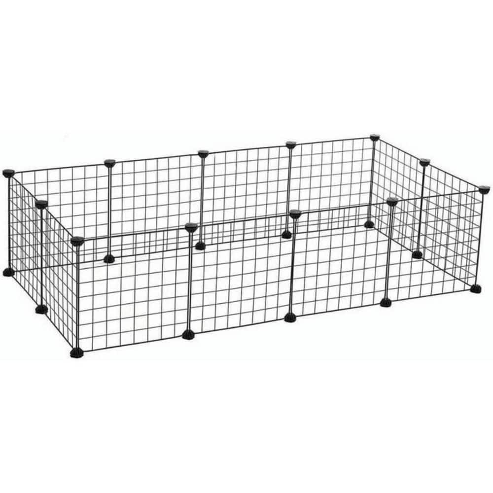 DIY Small Animal Pet Fence, Indoor Portable Wire Yard Fence, 14. 5X14. 5 In