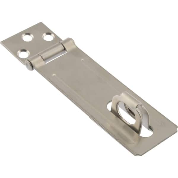 Hardware Essentials 4-1/2 in. Stainless Steel Fixed Staple Safety Hasps (3-Pack)