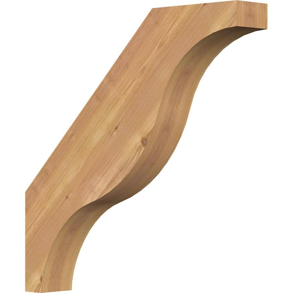 Ekena Millwork 3 1/2"W x 22"D x 22"H Funston Smooth Knee Brace, Western Red Cedar