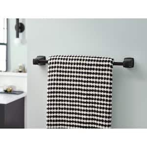 Hensley 18 in. Towel Bar with Press and Mark in Matte Black