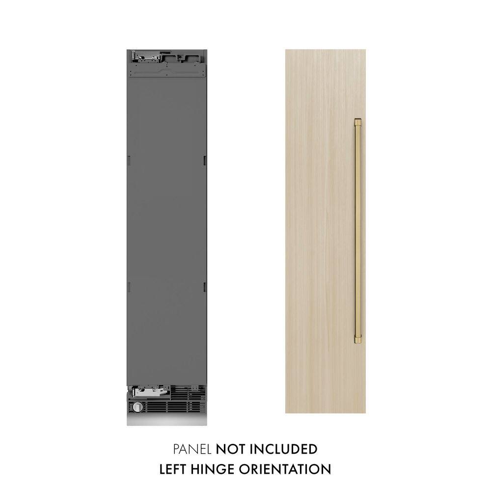 18 in. 8.6 cu. ft. Left Hinge Upright Column Freezer with Panel Ready Door, Graphite Gray Interior, and Bronze Accents