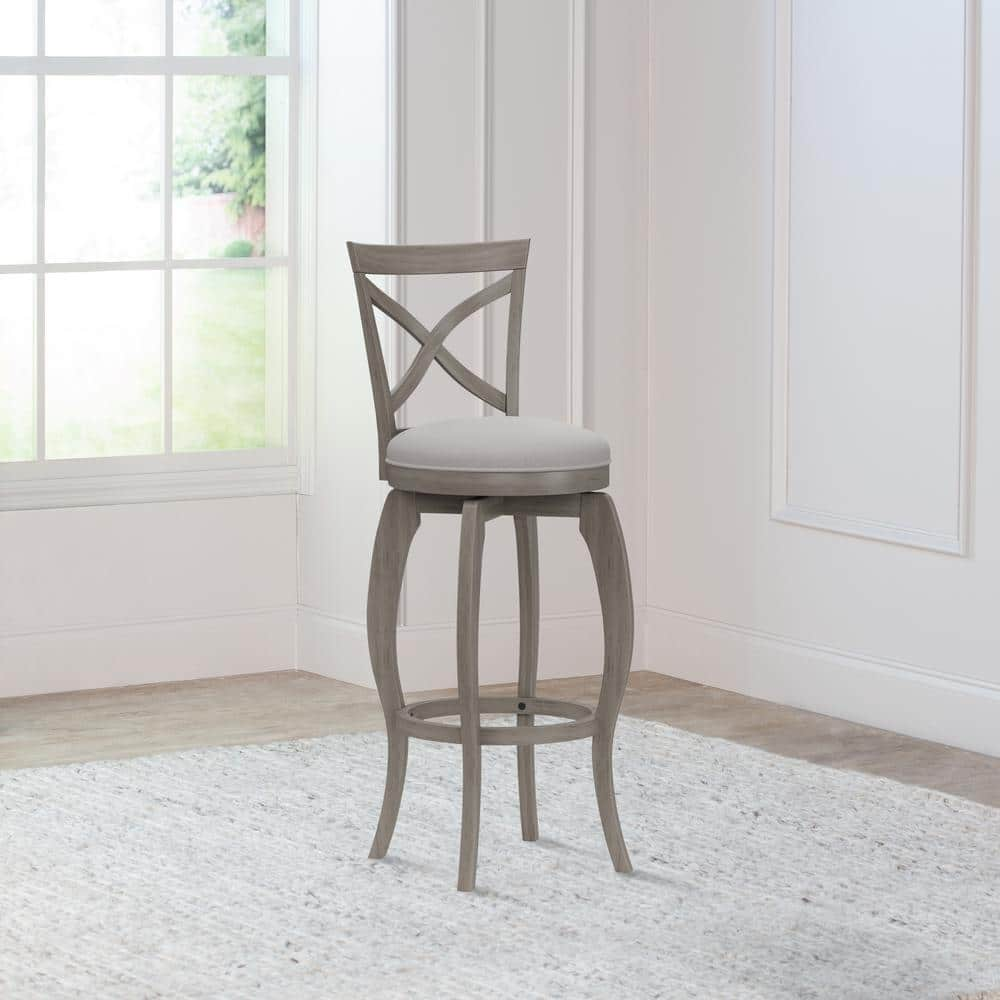 Hillsdale Furniture Ellendale 31.25 in. Aged Gray Bar Stool 5304 831 The Home Depot