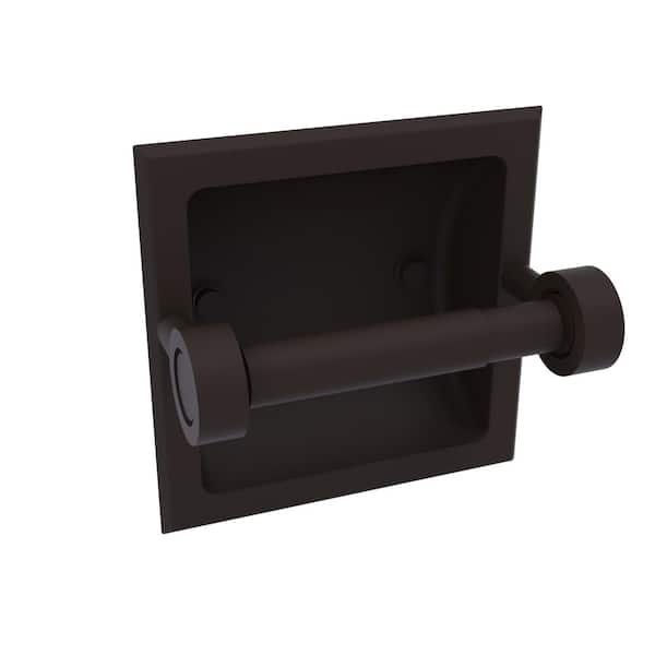 Design House Millbridge Recessed Wall Mounted Toilet Tissue Paper Holder in Matte Black 544554