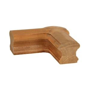 Stair Parts 7721 Unfinished Red Oak 90° Quarter-Turn with Cap Handrail Fitting