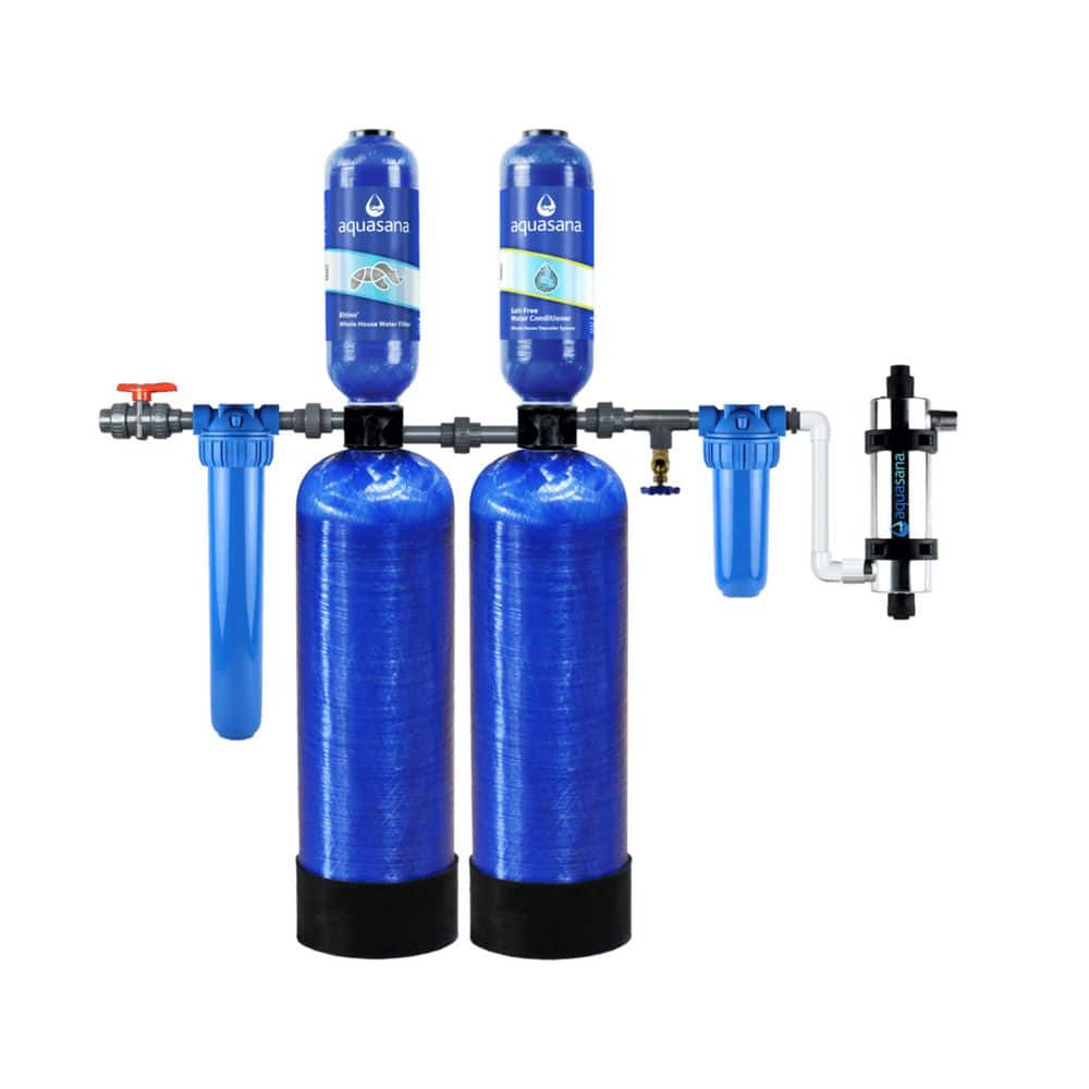 Rhino Well Water with UV + Tall Salt-Free Water Conditioner
