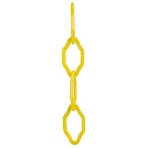 2 in. x 25 ft. Gothic Plastic Chain in Yellow