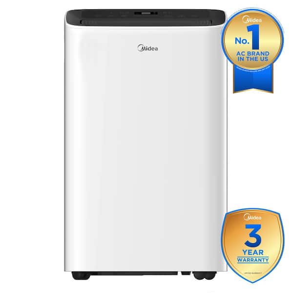 8,000 BTU Smart Portable Air Conditioner for Rooms up to 350 Sq. Ft. with Remote, 3 Speeds, Dual Filter, Wi-Fi in White