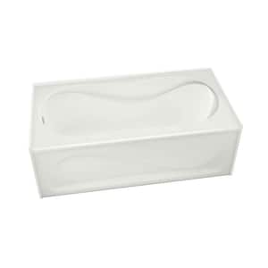 Cocoon 60 in. x 30 in. Acrylic Left Hand Drain Rectangular Apron Front Bathtub in White