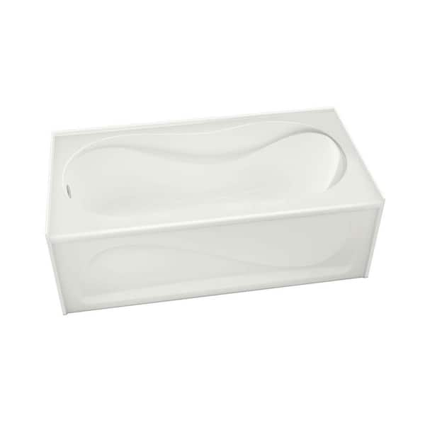 MAAX Cocoon 60 in. x 30 in. Acrylic Left Hand Drain Rectangular Apron Front Bathtub in White