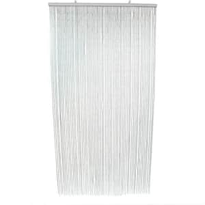 White Solid Sheer Curtain - 35 in. W x 78 in. L