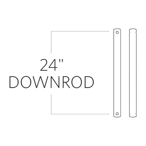 Generation Lighting 24 in. Polished Nickel Downrod, 1/2 in. Inside Diameter