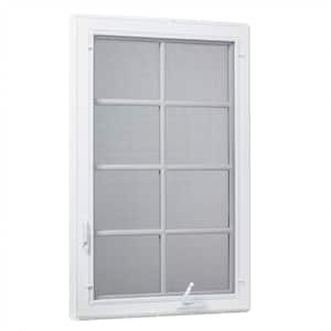 36 in. x 48 in. Left-Hand Vinyl Casement Window with Grids and Screen in White