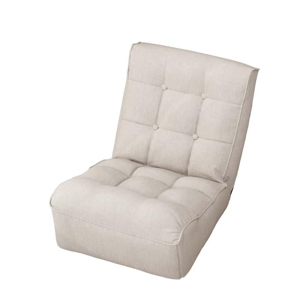 wetiny Gray Fabric Game Chair with Non-Adjustable Arms