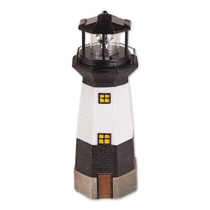 5.12 in. x 5.12 in. x 15.25 in. Spinning Solar Powered Light house