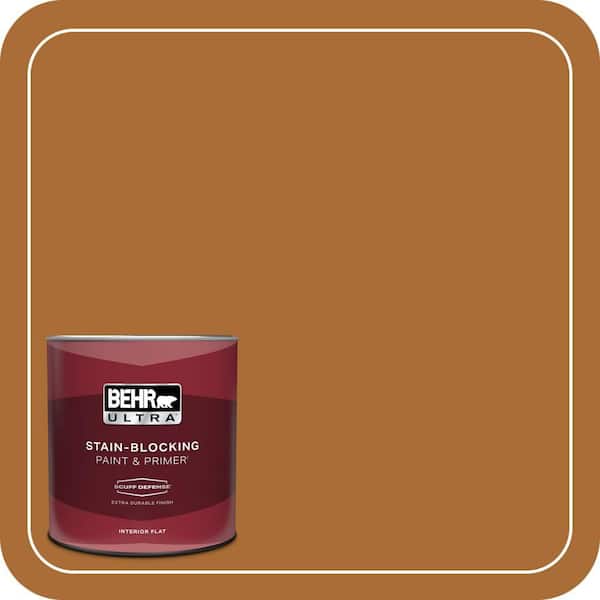 BEHR ULTRA 1 qt. #280D-7 Sesame Crunch Extra Durable Flat Interior Paint & Primer