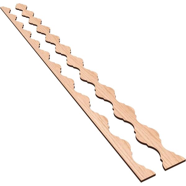 Ekena Millwork Casablanca 47 in. H x 0.25 in. W Slatwall Panels in Hickory 31-Pack
