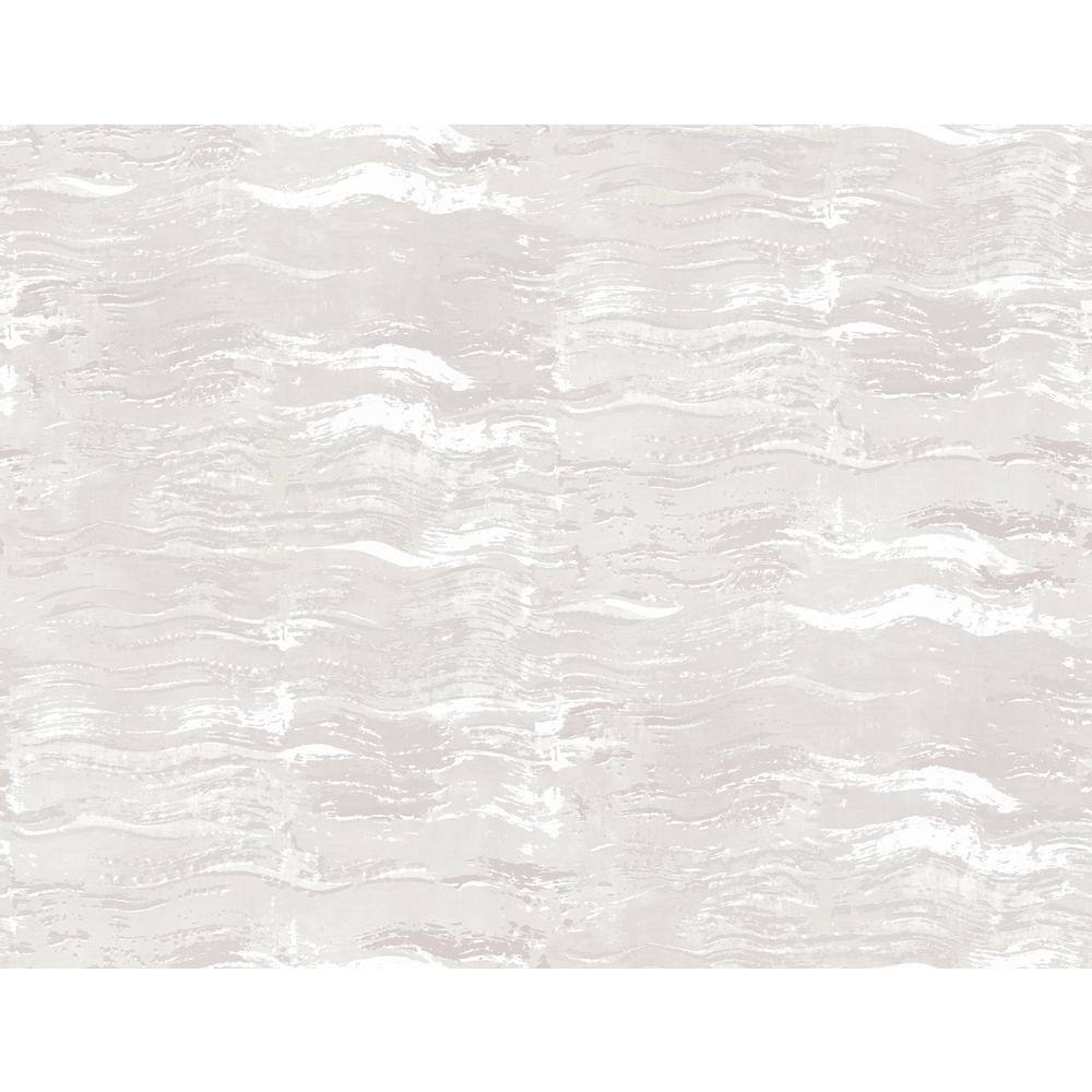 Seabrook Designs Graphic Wave Metallic Pearl and Gray Paper Strippable ...