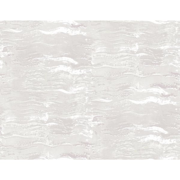 Seabrook Designs Graphic Wave Metallic Pearl and Gray Paper Strippable Roll (Covers 60.75 sq. ft.)