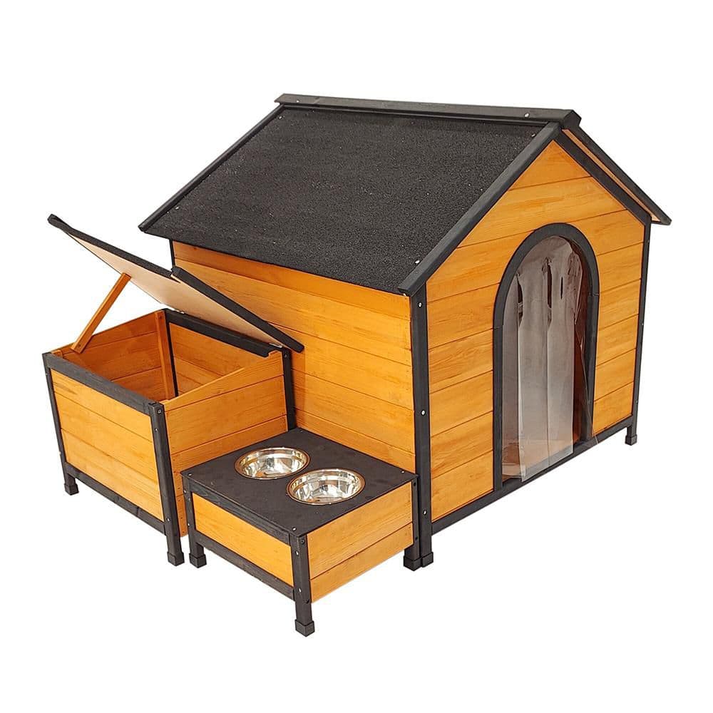 Natural 37 in. Wearable and Strong Dog House for Playground 98Pet