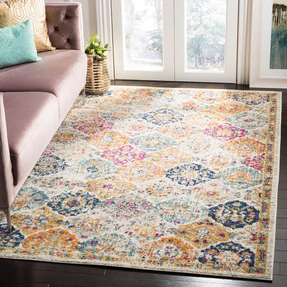 Reversible Hand-Knotted Blue Cotton & Synthetic 8' x 10' Area Rug