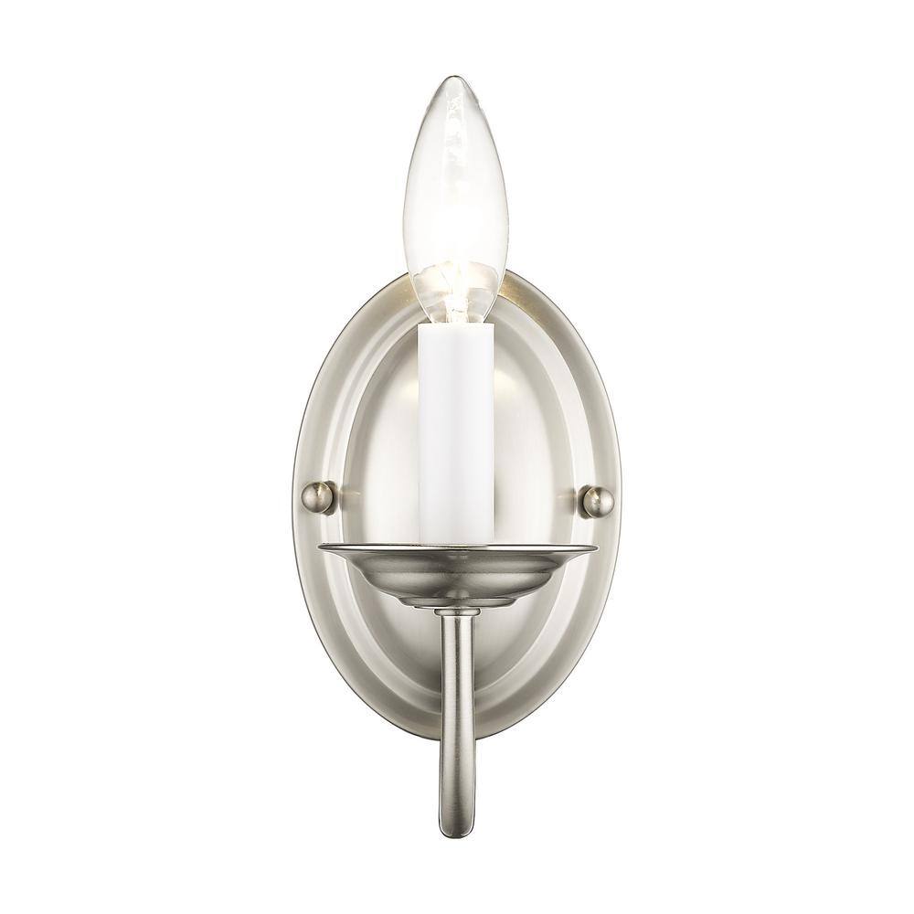 Brushed Nickel 1-Light Dimmable Wall Sconce