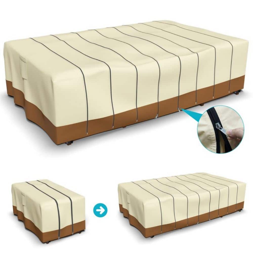 Outdoor Square Patio Furniture Cover Waterproof Dining Table And Chairs, B