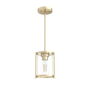 Astwood 1-Light Alturas Gold Island Pendant Light with Clear Glass Shade Dining Room Light