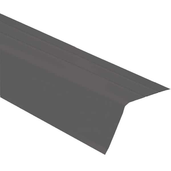 Gibraltar Building Products 3 in. x 2 in. x 10 ft. Galvanized Steel Gutter Apron Flashing in Weathered Wood