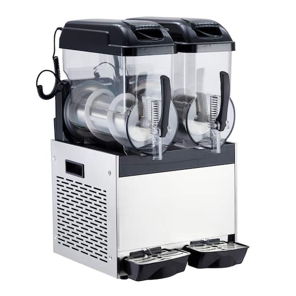 700-Watt Commercial Slushy Machine 12L x 2 Double Bowl Frozen Drink Machine Dessert Specialty Appliance in Black
