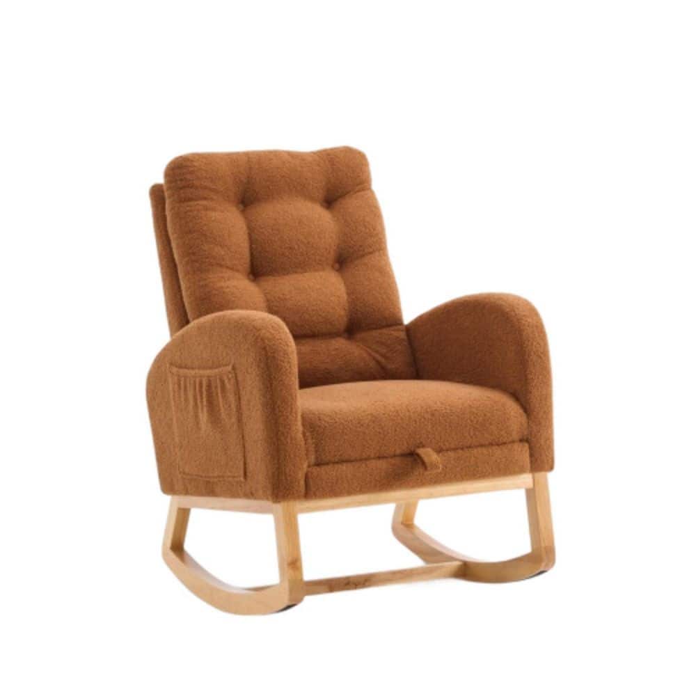 Series Frame Solid Wood Rocking Outdoor Rocking Chair with CushionGuard Caramel Cushion and footrest 1Piece price history on PriceWatchPro
