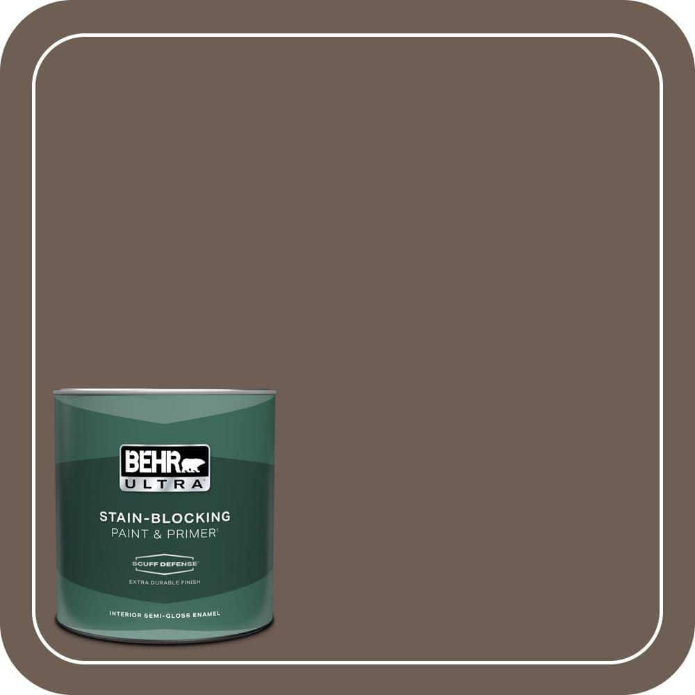 1 qt. #N210-6 Swiss Brown Extra Durable Semi-Gloss Enamel Interior Paint & Primer price history on PriceWatchPro