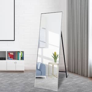 22 in. W x 65 in. H Full Length Standing Floor Mirror with Silver Aluminum Alloy Frame