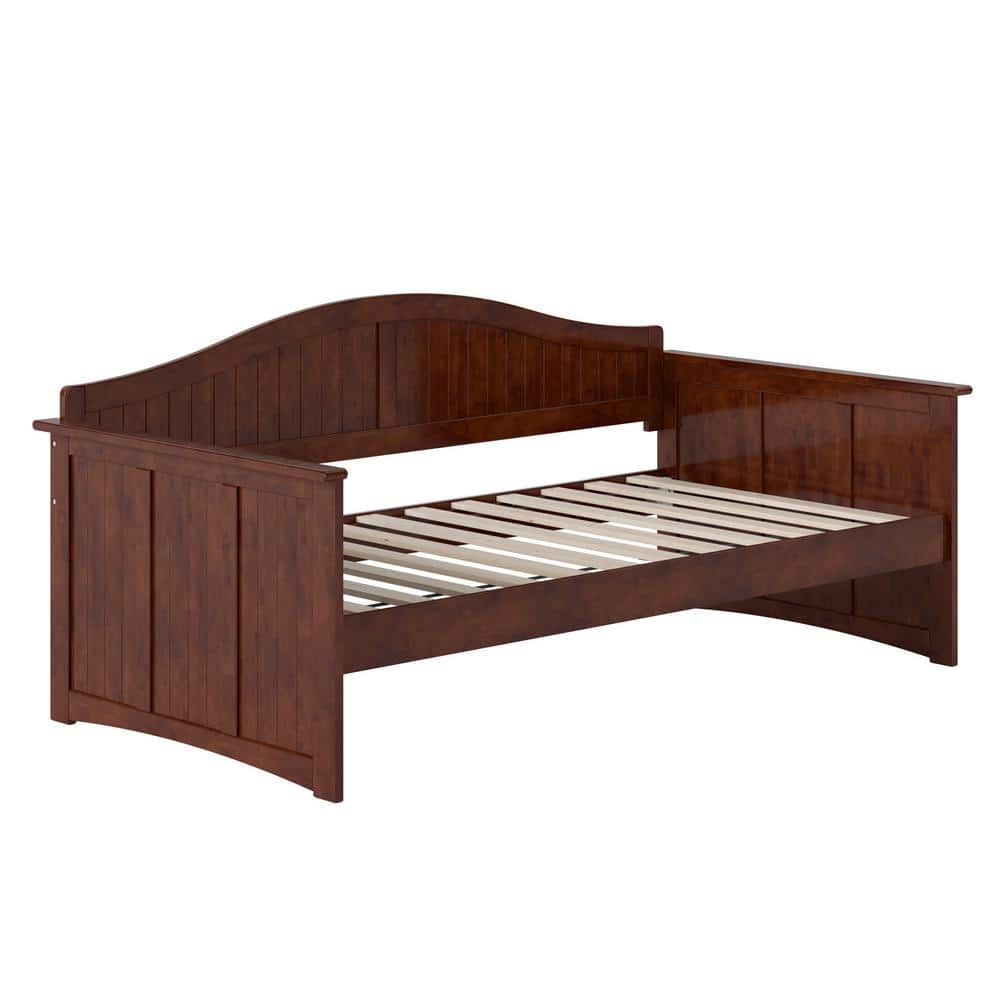 Nantucket Twin Walnut Wood Daybed with Slats