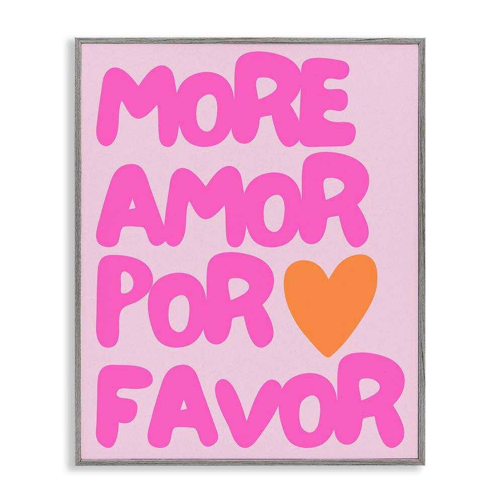 More Amor with Heart by House of Lulu Gray Framed Typography Giclee Art Print 30 in. x 24 in. price history on PriceWatchPro