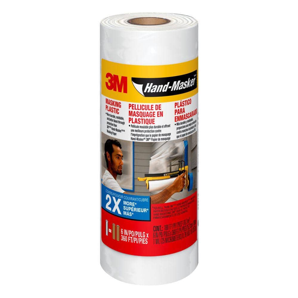 0.5 ft. x 360 ft. Translucent Hand-Masker Masking Plastic