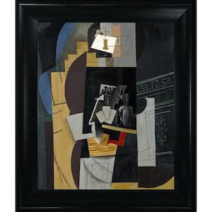 Card Player (L'Homme aux cartes) by Pablo Picasso Black Matte King Framed People Oil Painting Art Print 27 in. x 31 in.