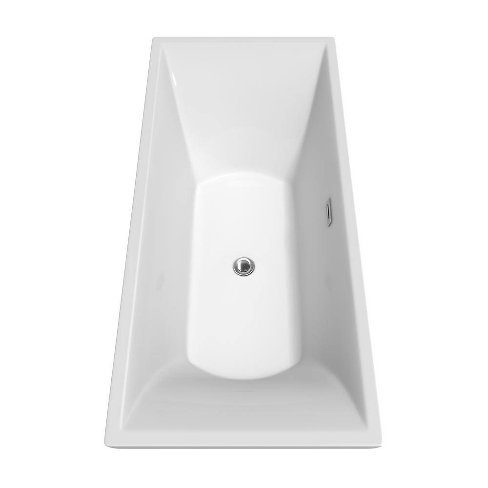 Maryam 71'' White Acrylic Freestanding Soaking Bathtub