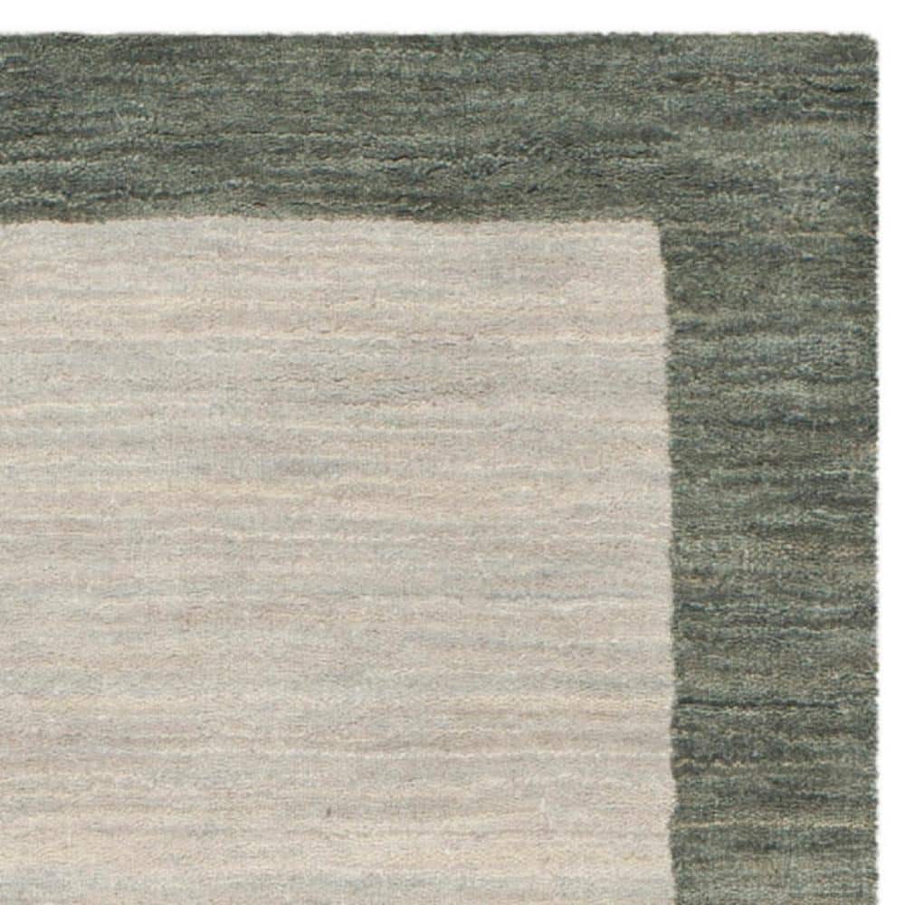 Himalaya Light Grey and Dark Grey Wool Runner Rug