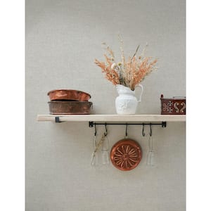 Chambray Light Grey Pre-Pasted Non-Woven Wallpaper