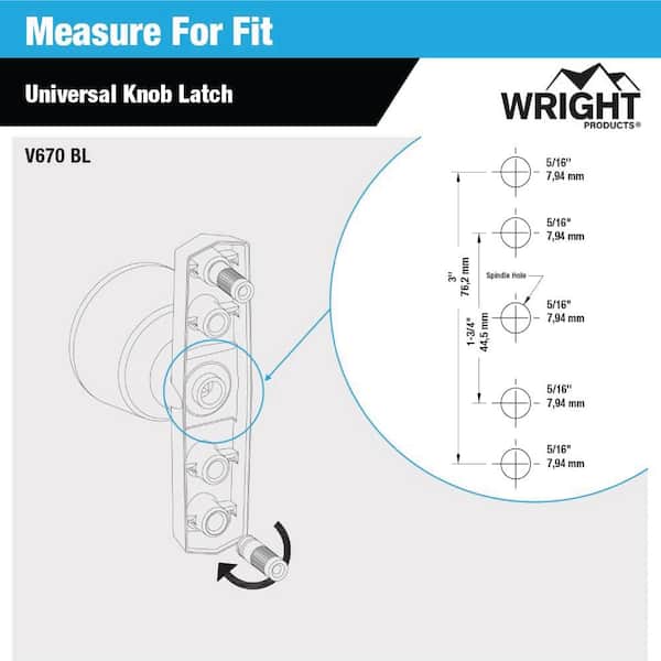 Wright Products Universal Knob Door Latch for Screen and Storm