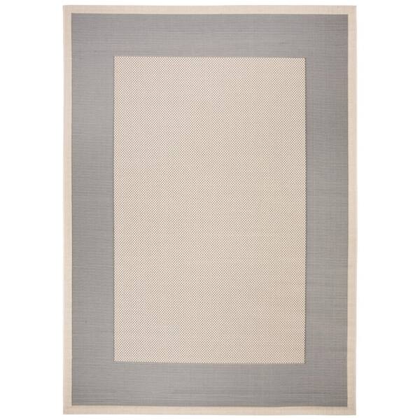 SAFAVIEH Courtyard Gray/Cream 8 ft. x 10 ft. Indoor/Outdoor Area Rug