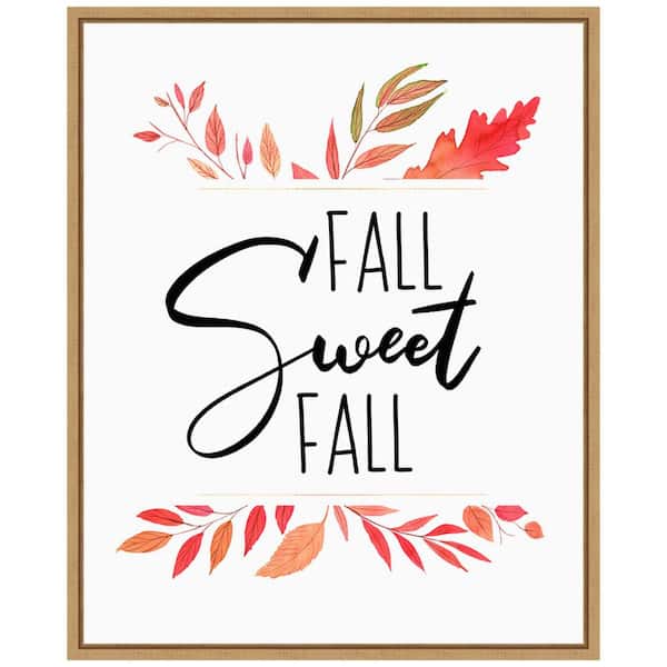 Amanti Art 16 in. W x 19.62 in. H Fall Sweet Fall Fall/Thanksgiving Framed Canvas Box Wall Art