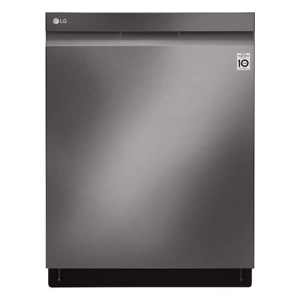 LG 24 in. PrintProof Black Stainless Steel Top Control Built-In Dishwasher with Stainless Steel Tub and QuadWash, 44 dBA