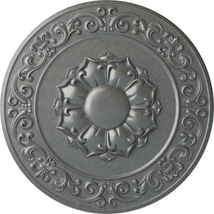 27-3/4 in. x 2 in. Sydney Urethane Ceiling Medallion (Fits Canopies up to 5-3/4 in.), Platinum