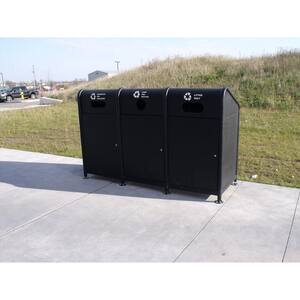 102 Gal. Steel Recycling Station in Brown