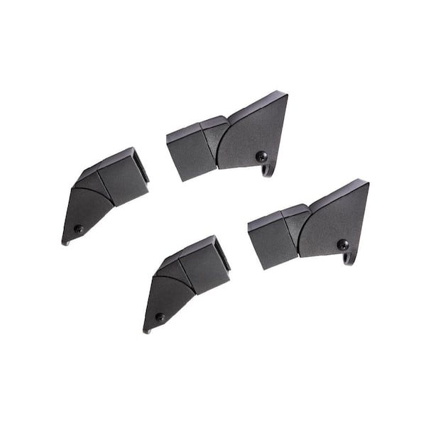 Fe26 2-in H x 6.5-in W Black Steel Simplified Stair Railing Kit Bracket
