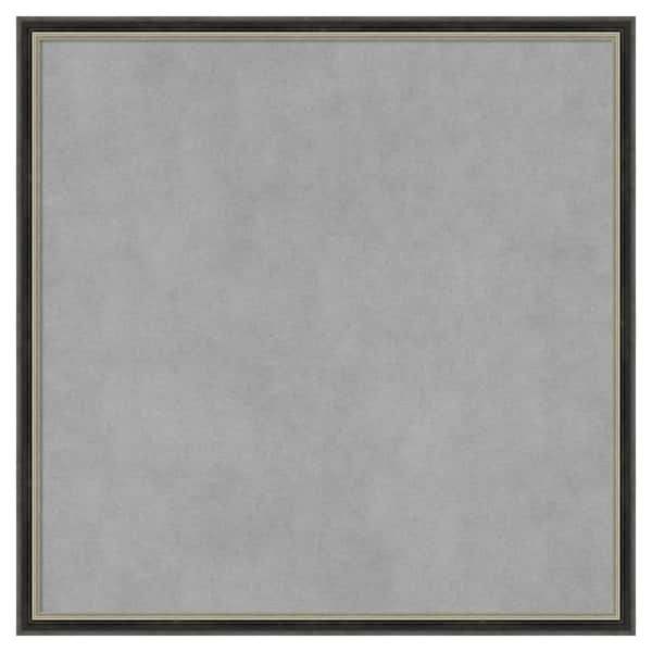 Amanti Art Theo Black Silver Narrow 21 in. x 21 in. Framed Magnetic Board