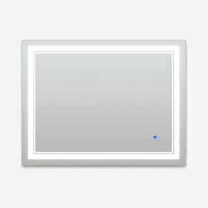 48 in. W x 36 in. H Rectangular Frameless Wall Anti-Fog LED Light Bathroom Vanity Mirror