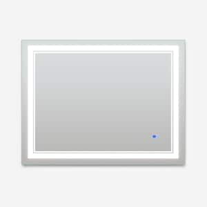 48 in. W x 36 in. H Rectangular Frameless Wall Anti-Fog LED Light Bathroom Vanity Mirror